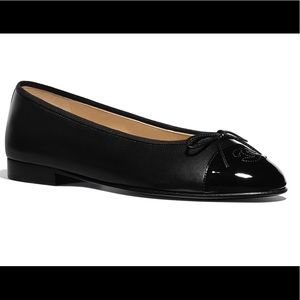Chanel Lambskin & Patent Calfskin ballerinas